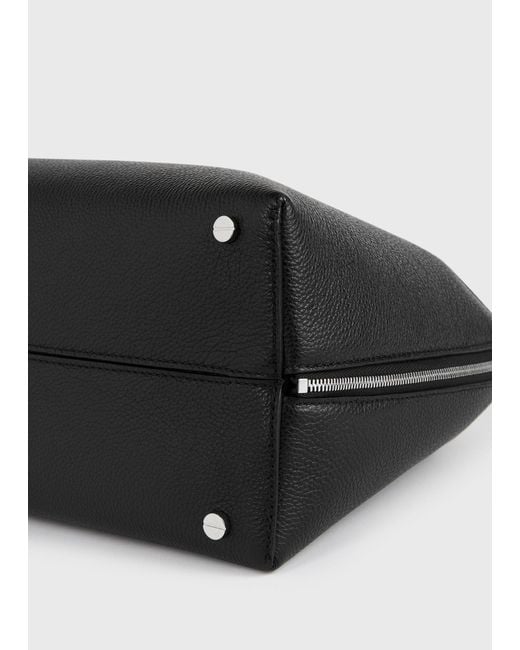 Totême Black Medium Grained-Leather Day Tote
