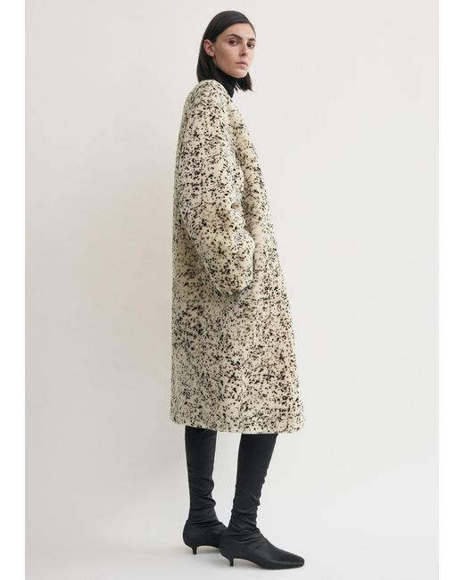 Totême  Natural Stracciatella Shearling Coat