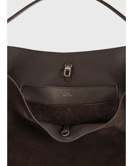 Totême  White Belted Suede Tote