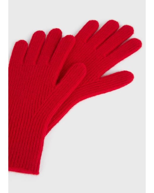 Totême  Red Cashmere Gloves