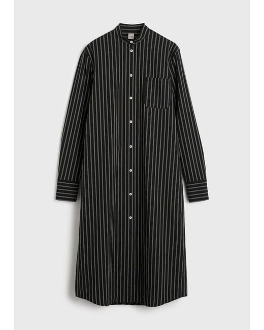 Totême Gray Striped Summer Tunic