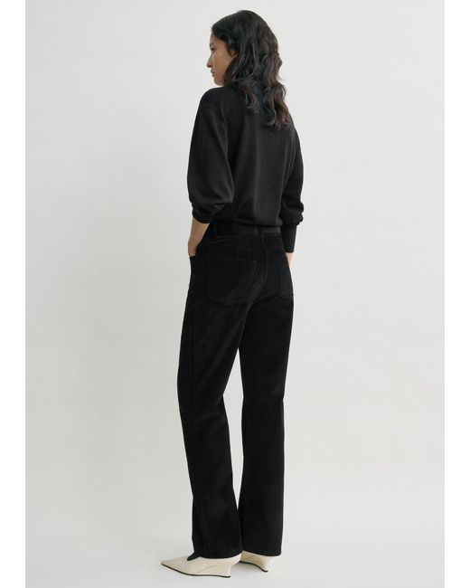 Totême  Black Straight Cord Trousers