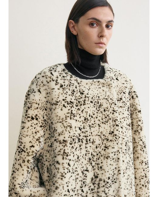 Totême  Natural Stracciatella Shearling Coat
