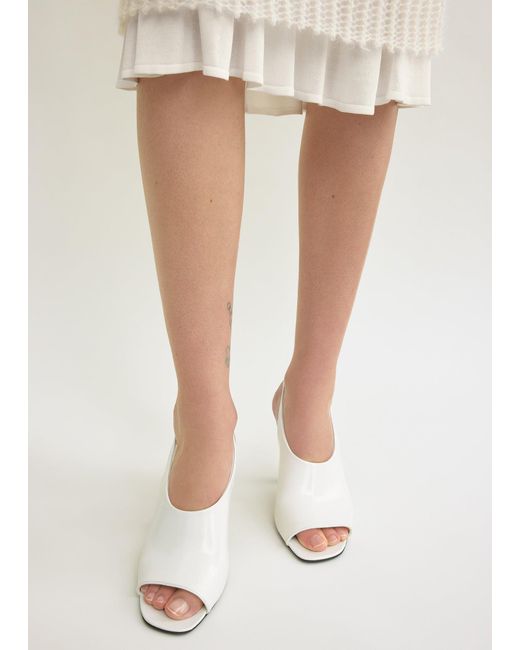 Totême White Contour Naplack Slingbacks