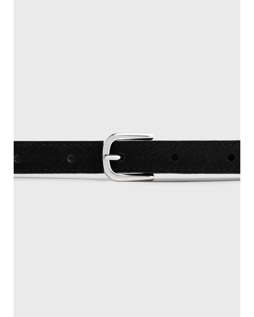 Totême White Thin Suede Belt