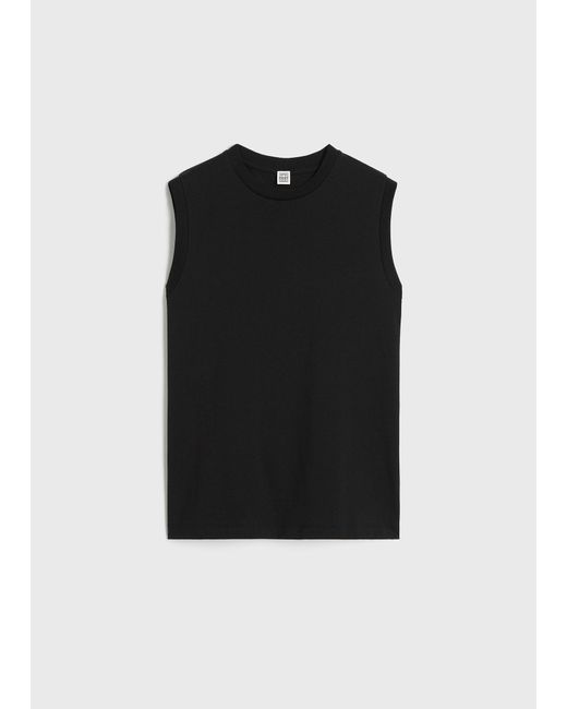 Totême  Black Relaxed Sleeveless Tee