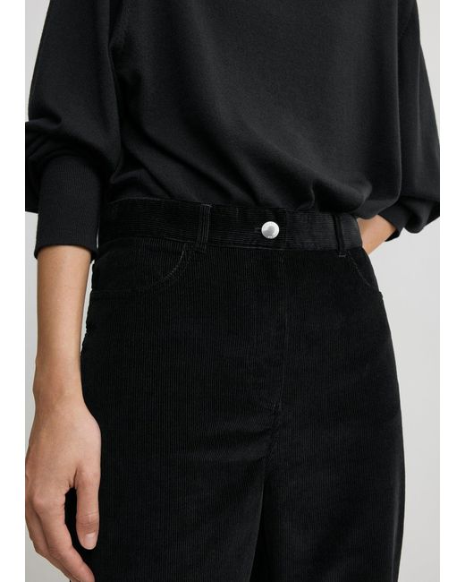 Totême  Black Straight Cord Trousers