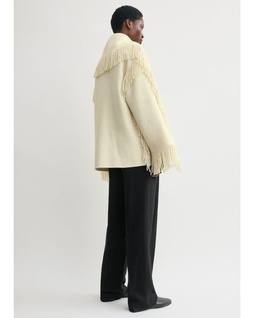 Totême Natural Fringed Scarf Jacket