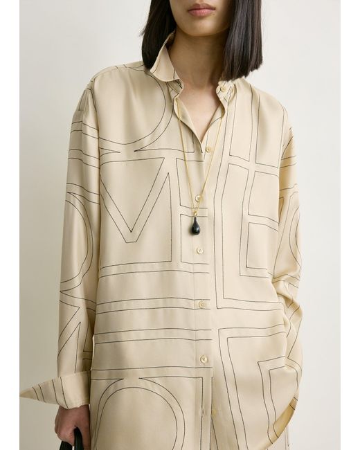 Totême Natural Classic Embroidered Shirt