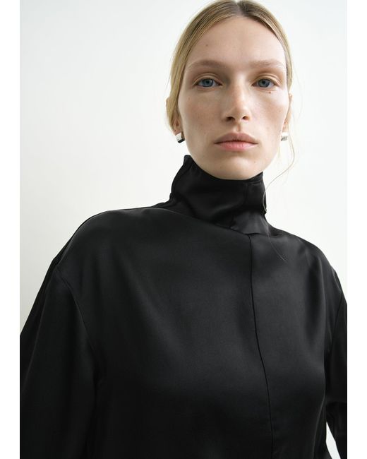 Totême  Black Slouch-Neck Blouse