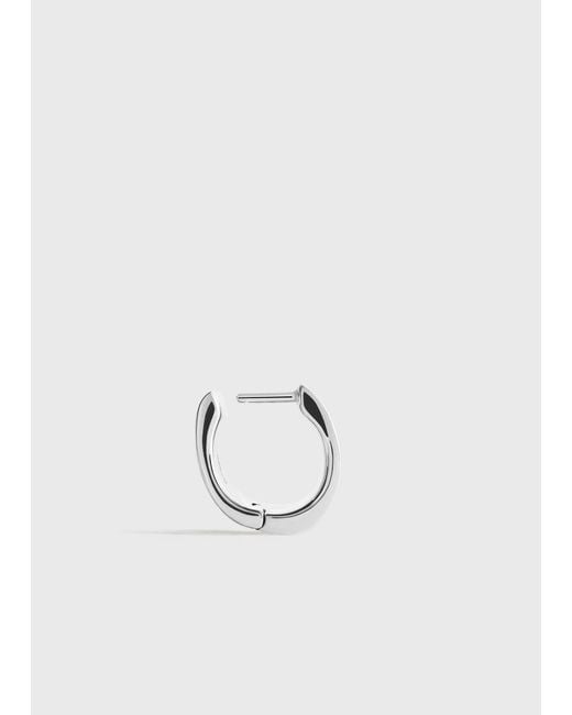 Totême White Petite Signature Hoops