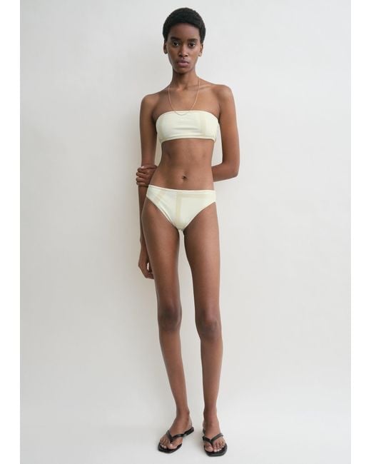 Totême White Monogram Bikini Bottoms