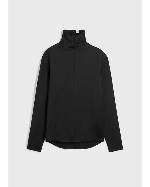 Totême  Black Slouch-Neck Blouse
