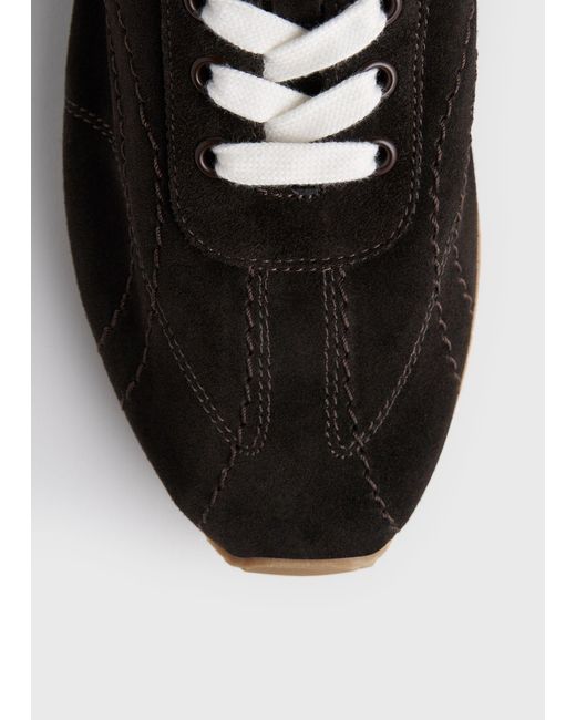 Totême  Black Flex Suede Sneakers