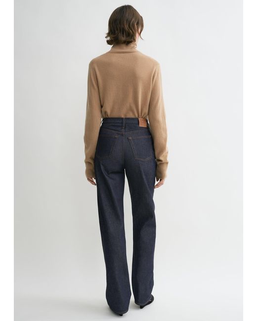 Totême  Blue Twisted Seam Denim Full Length