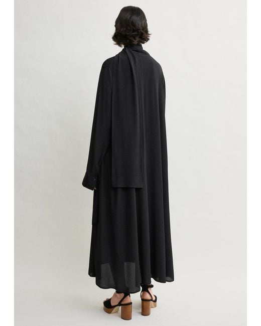 Totême Black Rounded Neckline Dress