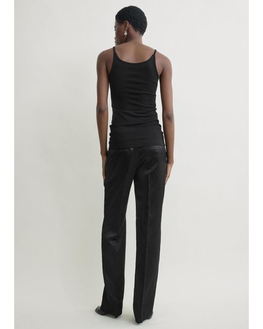 Totême  Black Fluid Slip Top