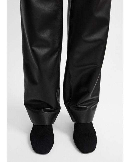 Totême  Black Soft Suede Ankle Boots