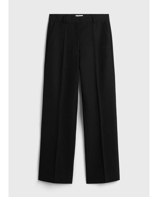 Totême Black Straight Suit Trousers