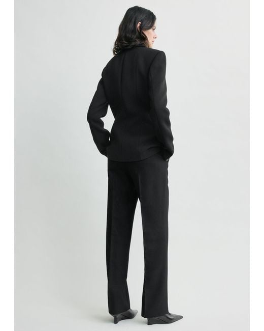 Totême Black Cinched Pocket Jacket