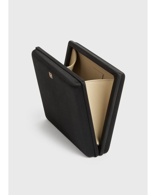 Totême Black Satin Box Clutch