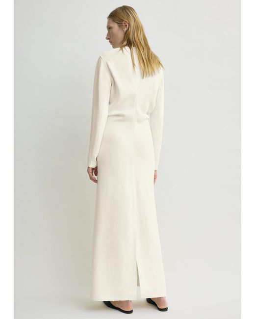 Totême White Long-Sleeve Slouch Waist Dress