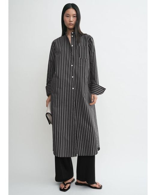 Totême Gray Striped Summer Tunic