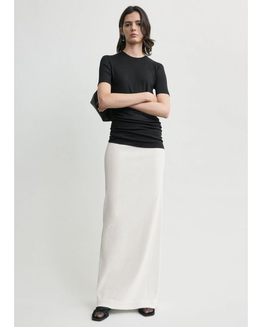 Totême White Sequin Skirt