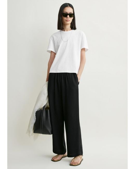 Totême White Classic Embroidered Tee