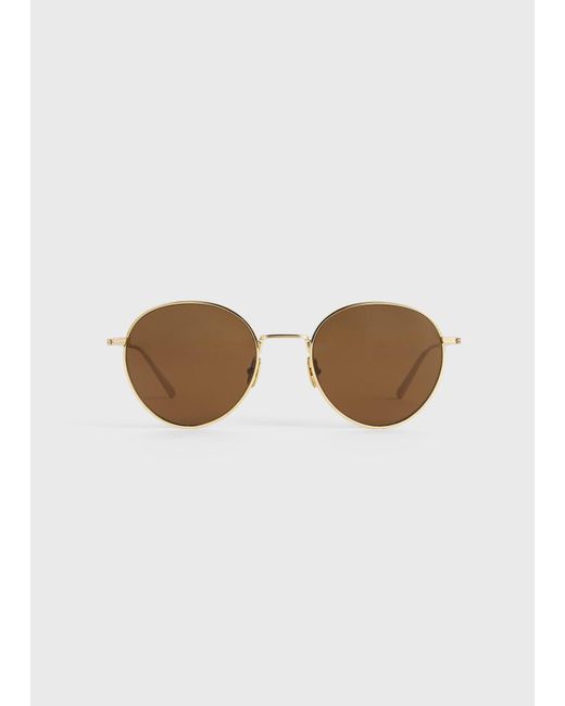 Totême White Round Sunglasses