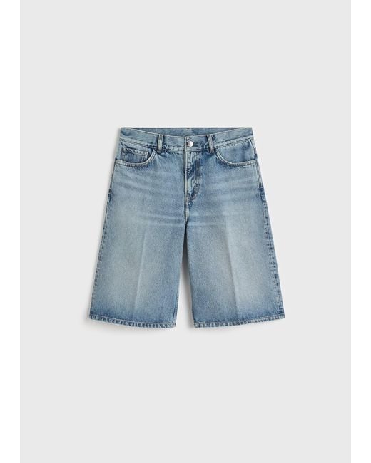 Totême Blue Denim Board Shorts