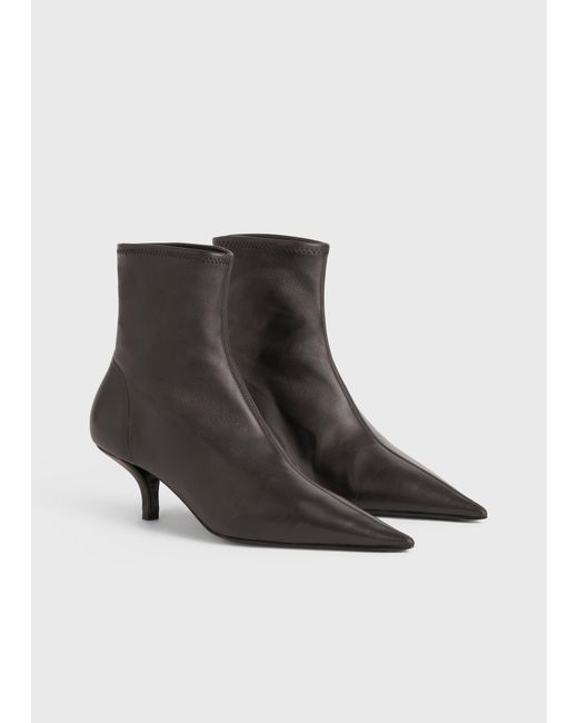 Totême  White Nappa Heeled Sock Boots