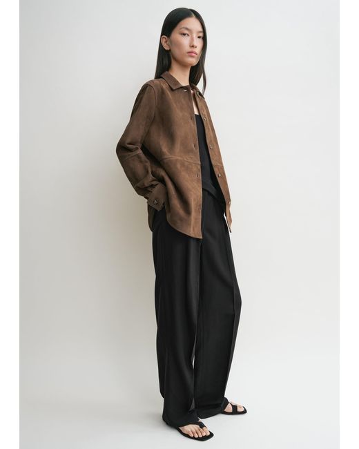 Totême Natural Soft Suede Shirt