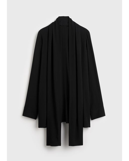Totême  Black Draped Scarf Blouse