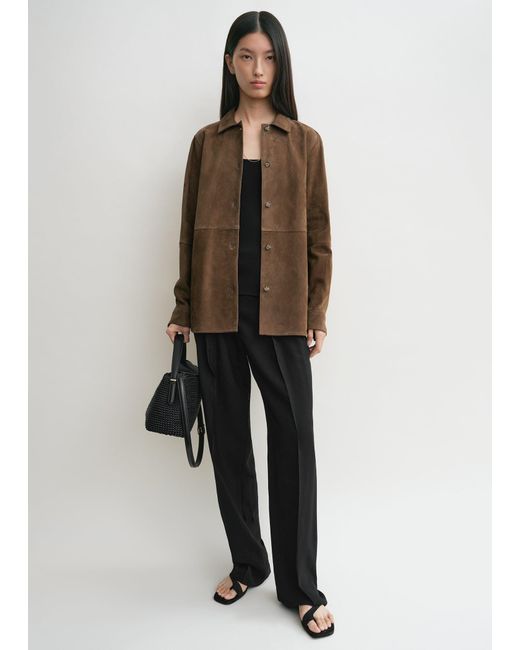 Totême Natural Soft Suede Shirt