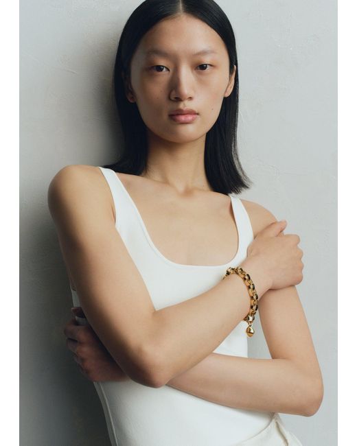 Totême  Metallic Pebble Bracelet
