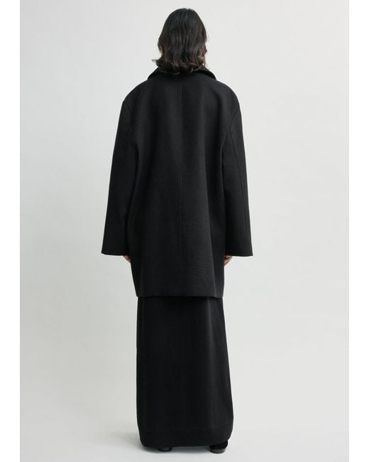 Totême  Black Broad Peacoat
