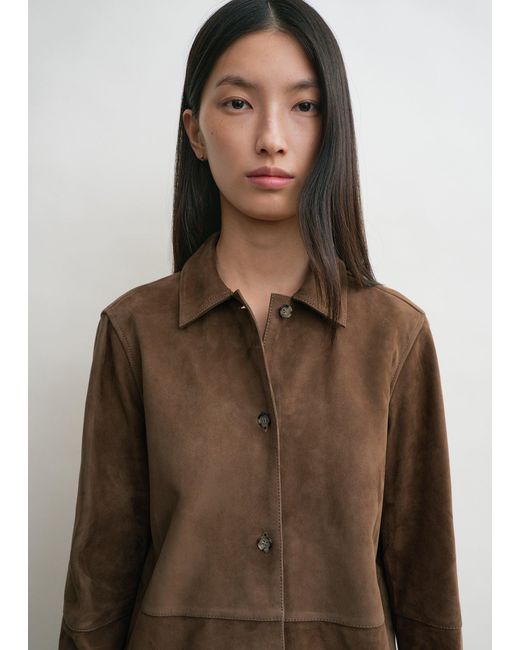 Totême Natural Soft Suede Shirt