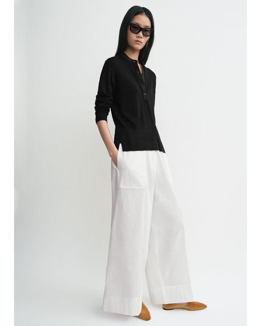 Totême Black Wool Silk Knit