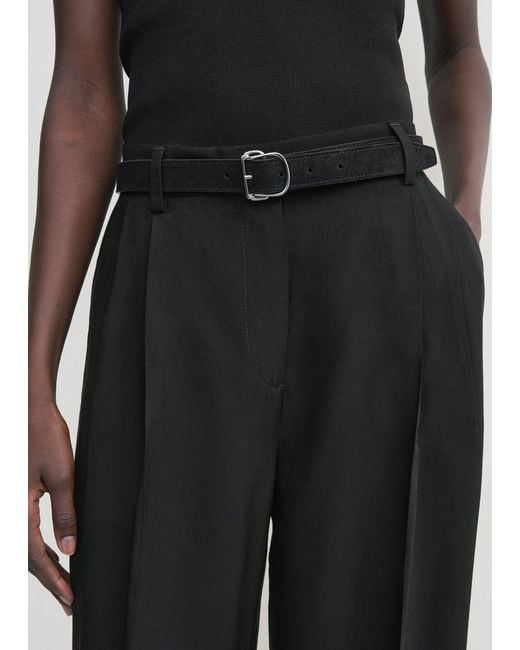 Totême White Swirl Suede Belt