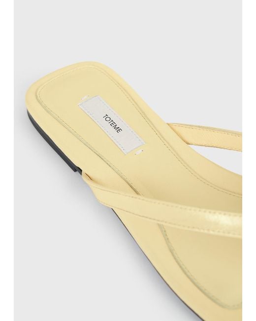 Totême  White Naplack Flip Flops