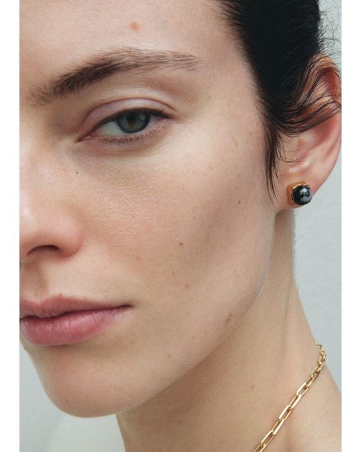 Totême  White Jasper Studs/Off