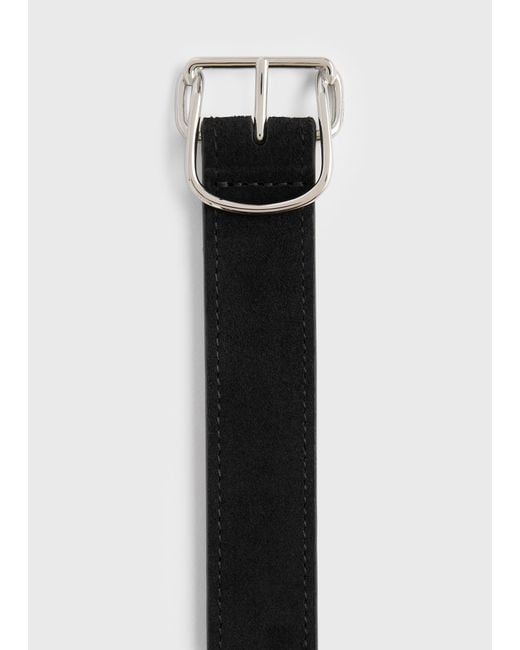Totême White Swirl Suede Belt