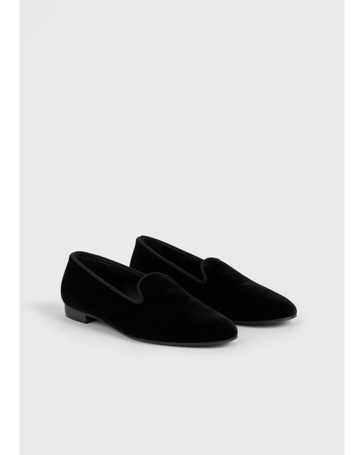 Totême White Velvet Loafers