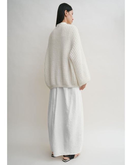 Totême White Puffed Cardigan Off