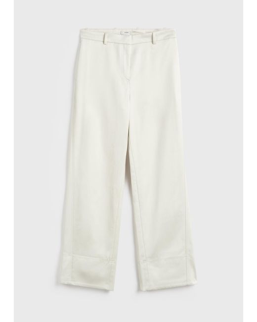 Totême White Twisted Seam Trousers