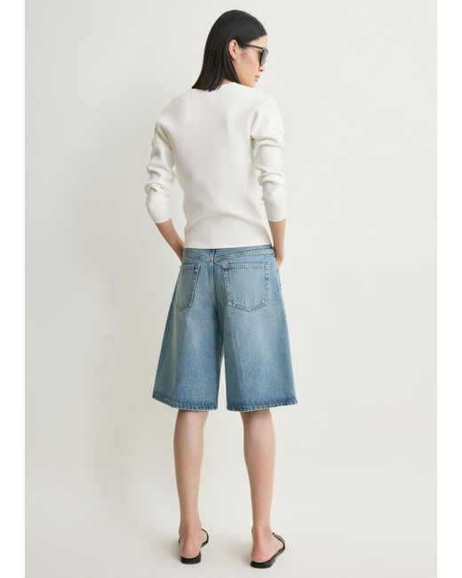 Totême  Blue Denim Board Shorts