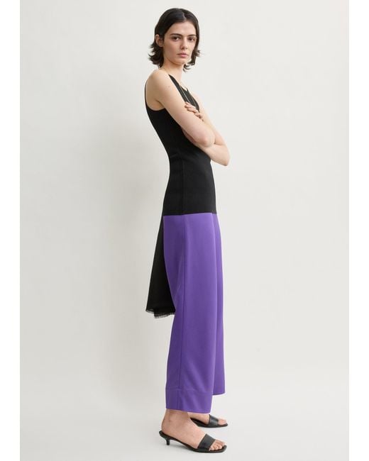 Totême Purple Fluid Satin Trousers