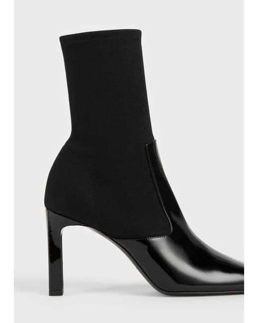 Totême  Black Bar Patent Boots
