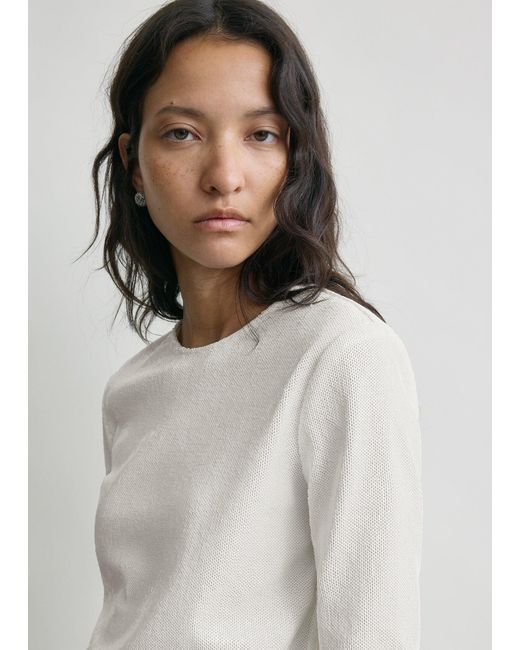 Totême White Sequin Top